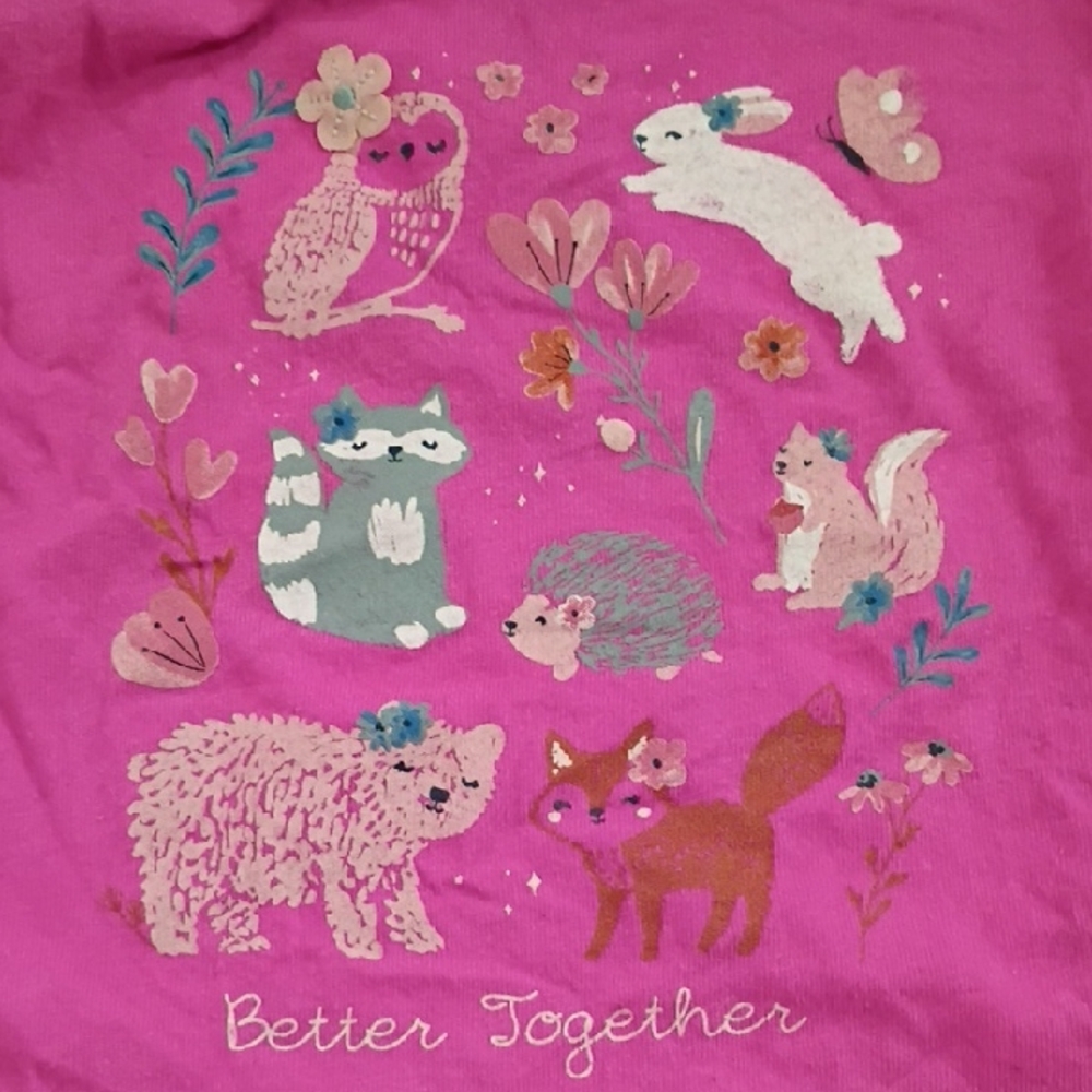 Carter's Pink Animal Friends Tee